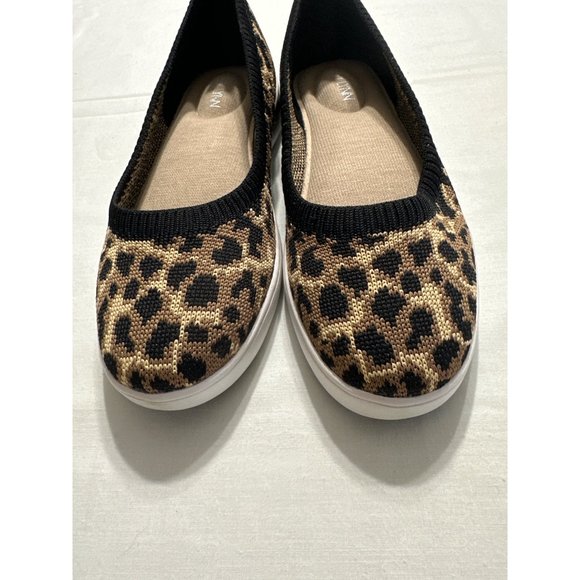 Aubrey Lynn Loafers Flats Amelia Skimmer Leopard Sweater Fabric Slip on 6.5 M - Picture 6 of 8